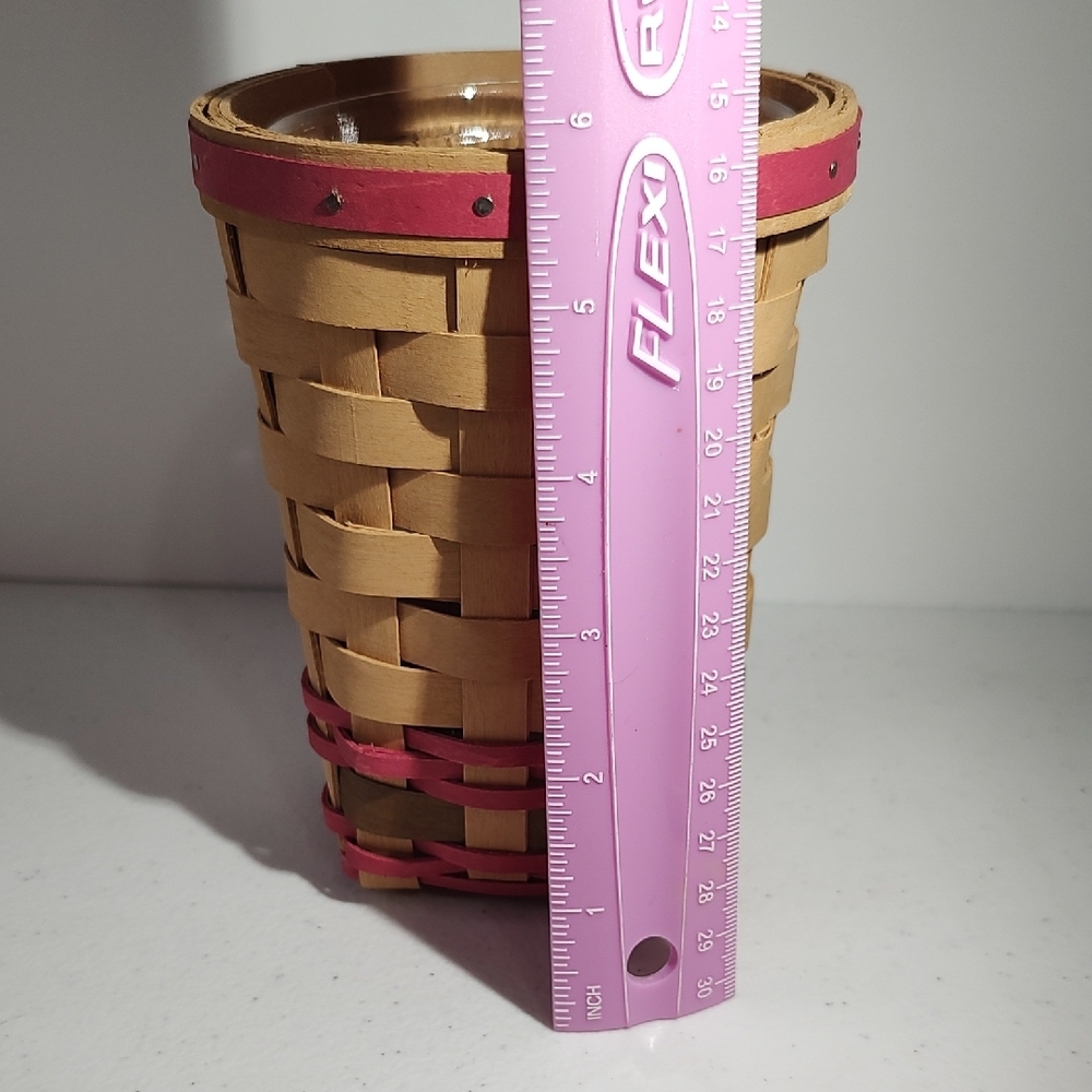 Longaberger Horizon of Hope Basket with Pink and Natural Accents - Picture 7 of 10